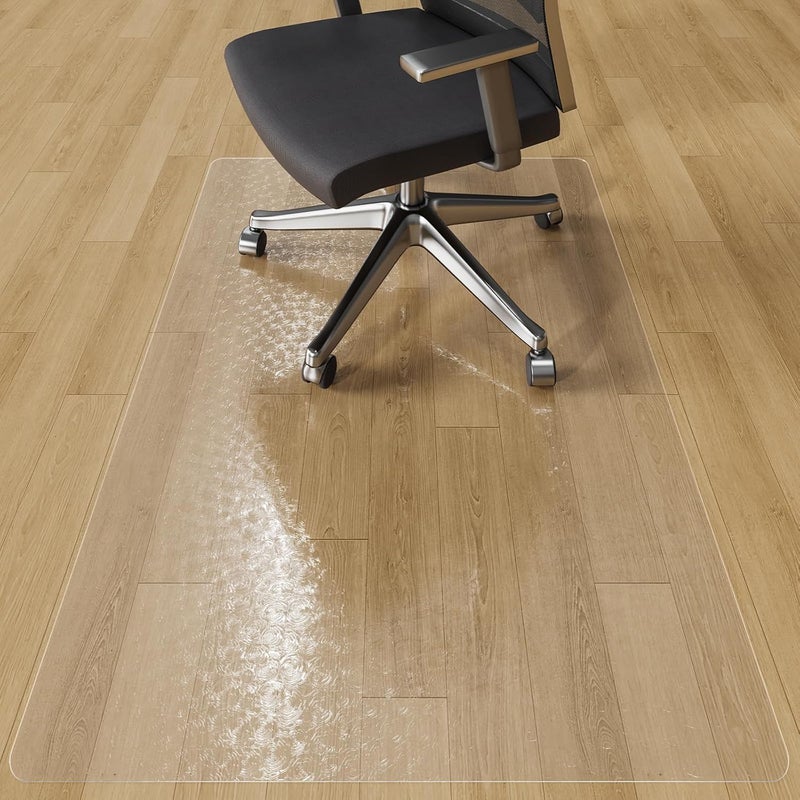 Tydle Chair Mat for Hard Floors, 36" x 48" Office Chair Mat for Hardwood Floors, Non-Slip Vinyl Floor Mat for Gaming Chairs, Hard Floor Protector Computer Under Desk Mat for Home Office (Clear-Rose) - Image 1
